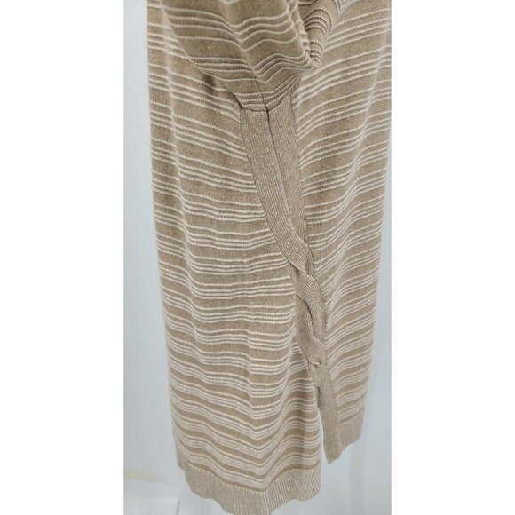 New Soft Surroundings With a Twist Sweater Womens XL Taupe Heather Stripe - Picture 4 of 6